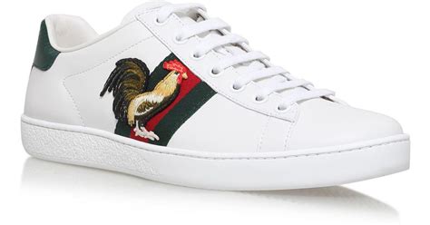 gucci sneakers rooster|Gucci embroidered sneakers.